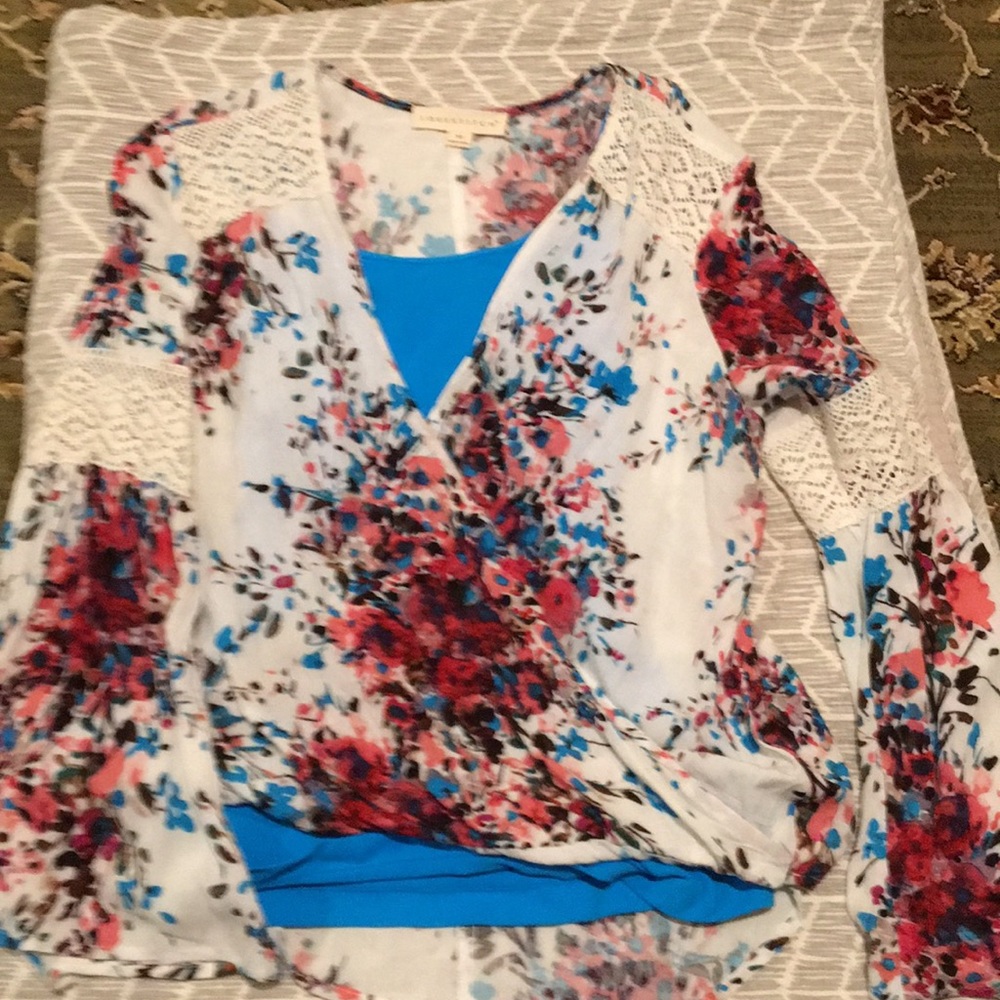LoveStitch HighLow Floral top.